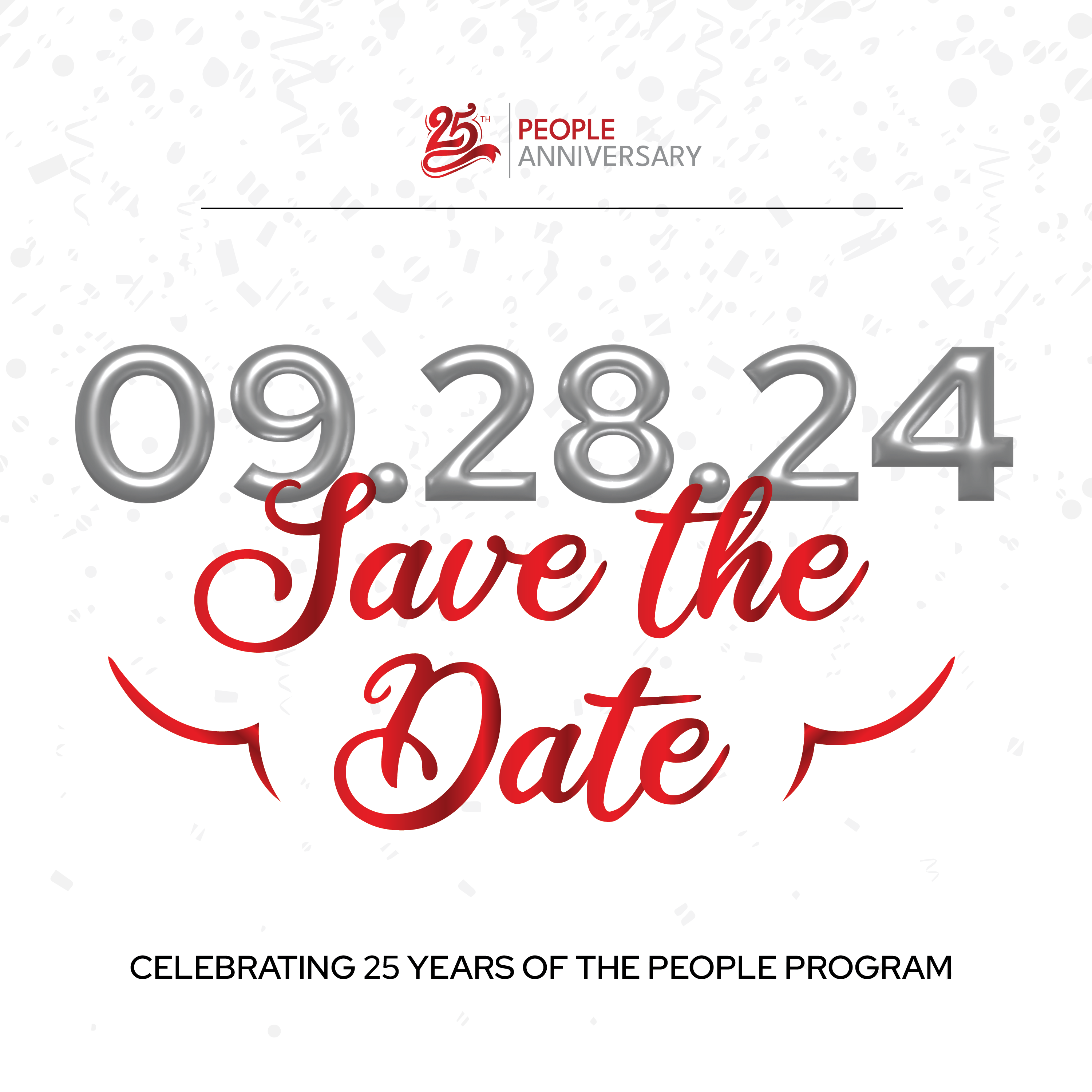 PEOPLE 25th Anniversary Save the Date: September 28th, 2024