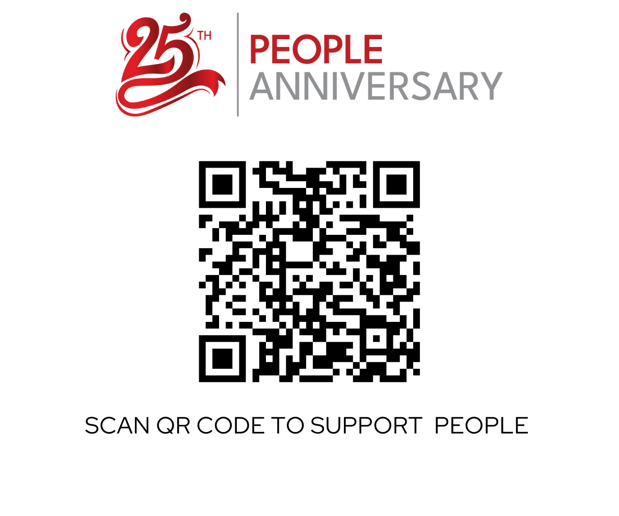 Scan QR Code to Support PEOPLE