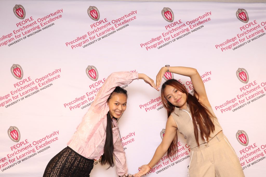 PEOPLE scholars in photo booth